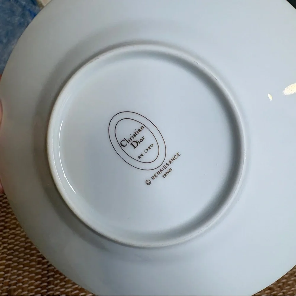 Vintage Christian Dior Renaissance Saucer Plate Gold Japan *Retired* Fine China